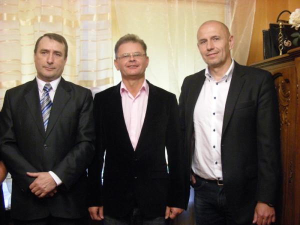 Od lewej: Paweł Stępień (kandydat na fotel prezydenta Radomia), Dariusz Szydło, Sebastian Nadolski (