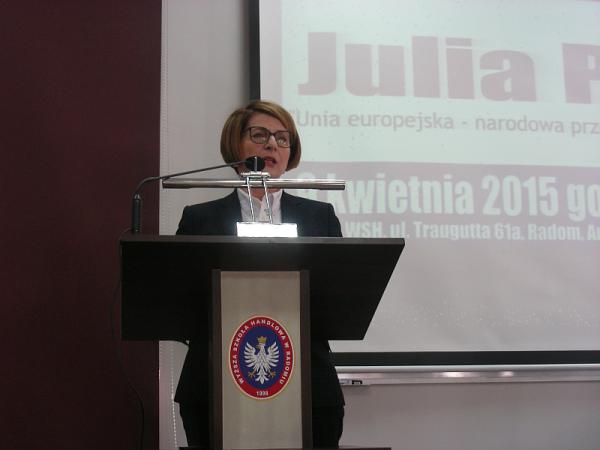 Europosłanka Julia Pitera