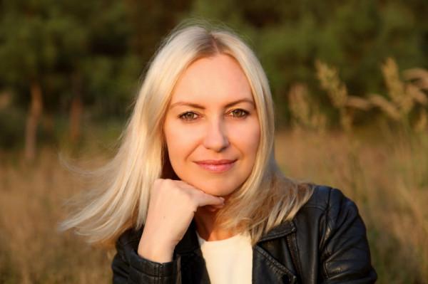 Magdalena Dygała. Pod artykułem zdjęcia z uczniami. Foto: Iwona Dygas