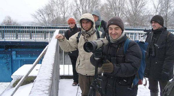 Jacek Słupek (na pierwszym planie) wraz z kolegami z Klubu Przyrodników (Fot. KPRR).