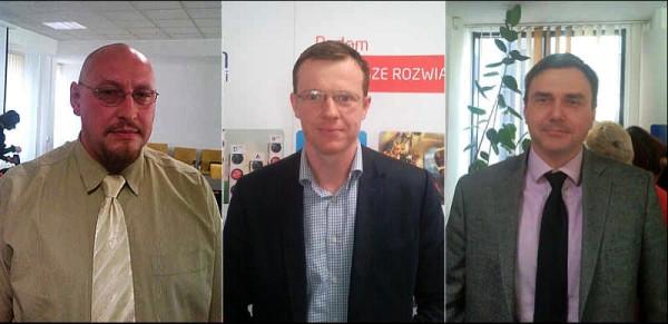 Od lewej: Krzysztof Kozieł FB, Wojciech Gałek GGG, Jacek Jędrasiewicz PMP