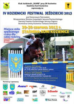 Plakat promujący IV Kozienicki Festiwal Jeździecki