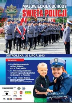 Plakat promujący Święto Policji w Ostrołęce 