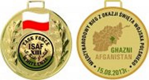 Medal ufundowany przez wojewodę mazowieckiego dla uczestników biegu