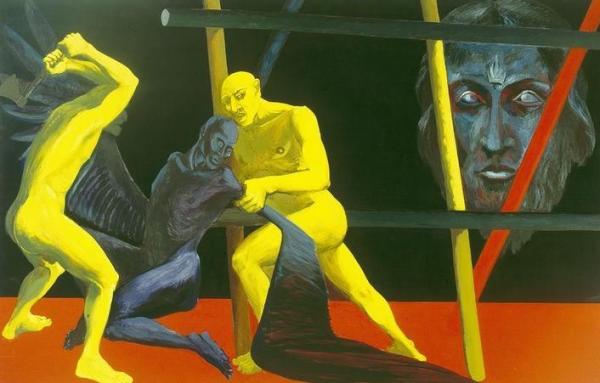 Ryszard Woźniak, +++, 1988, olej, płótno, 200 x 314 cm, kolekcja Muzeum Sztuki Współczesnej w Radomi