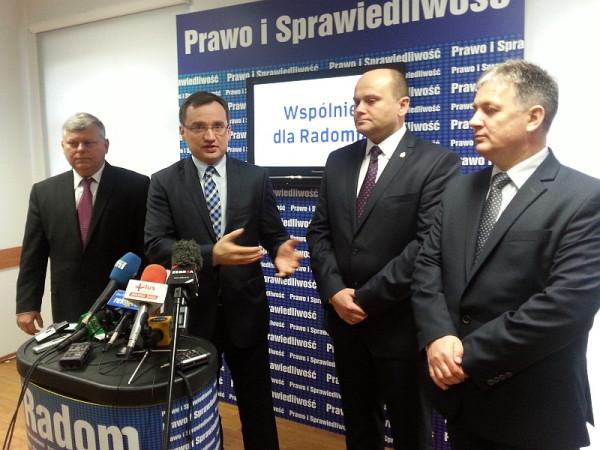 Na zdjęciu od lewej: Marek Suski, Zbigniew Ziobro, Andrzej Kosztowniak, Dariusz Wójcik