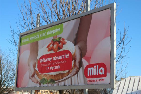 MILA jest już reklamowana na bilboardach w Radomiu