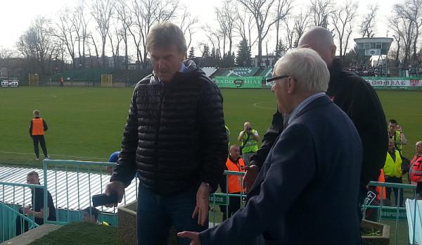 Zbigniew Boniek na stadionie Radomiaka