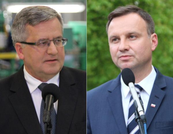 Bronislaw Komorowski i Andrzej Duda proszą wyborców o głosy