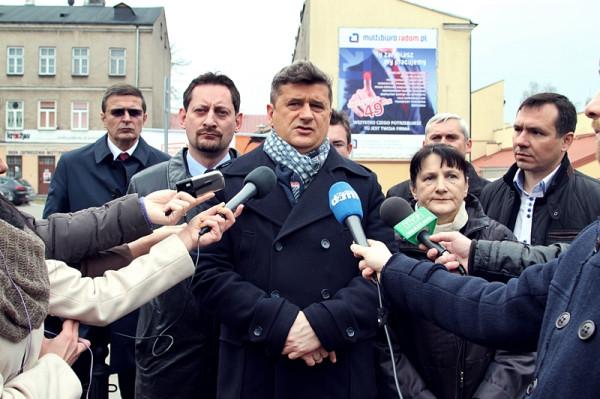 Janusz Palikot w Radomiu podczas kampanii do Europarlamentu