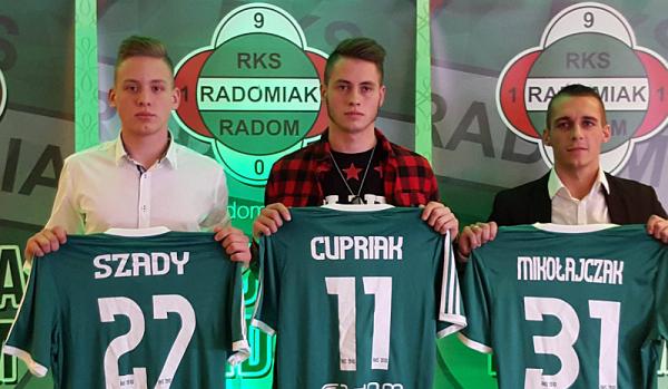 Od lewej: Adrian Szady, Kamil Cupriak, Radosław Mikołajczak