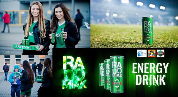 Radomiak Energy Drink trafia do kibiców różnymi drogami. Foto: Radomiak.pl