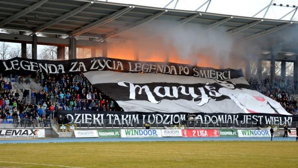 W Kluczborku pojawiło się wielu kibiców Radomiaka. Foto: TylkoRadomiak.pl