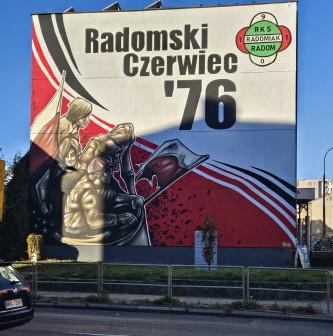 Mural powstał na ścianie budynku przy ul. 25 Czerwca